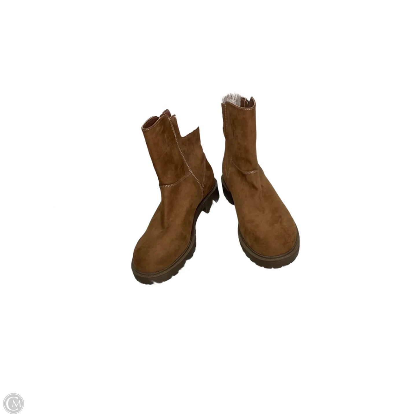 Boots Ankle Heels By Cmc In Brown, Size: 8