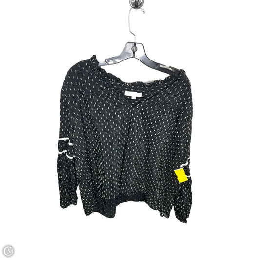 Top Long Sleeve By Loft In Black, Size: Xxl