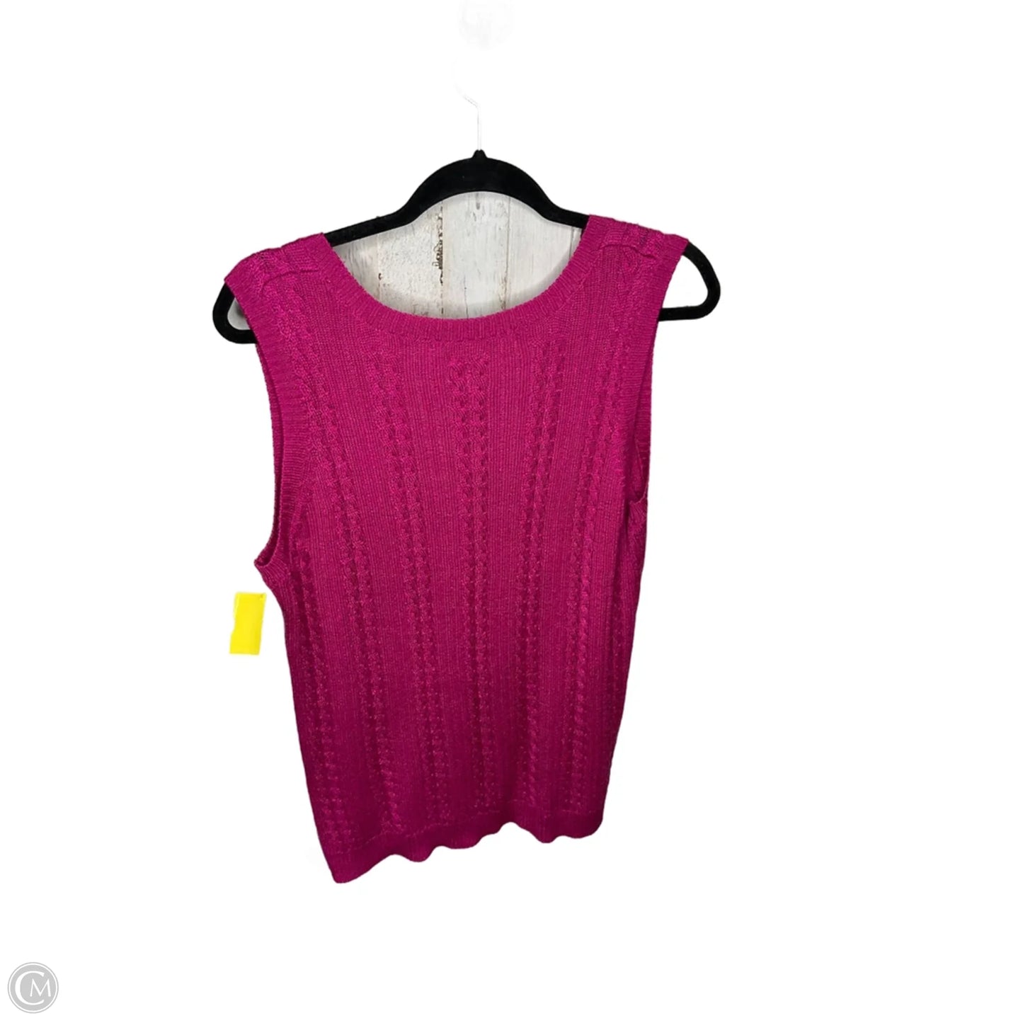 Vest Sweater By Chicos In Pink, Size: Xl