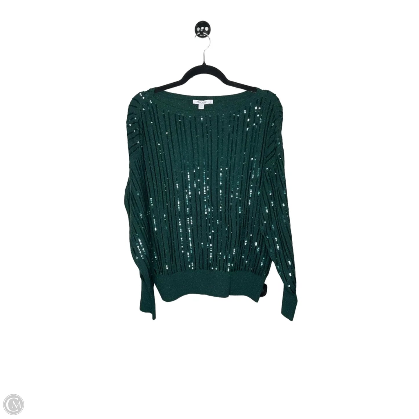 Sweater By Chicos In Green, Size: M