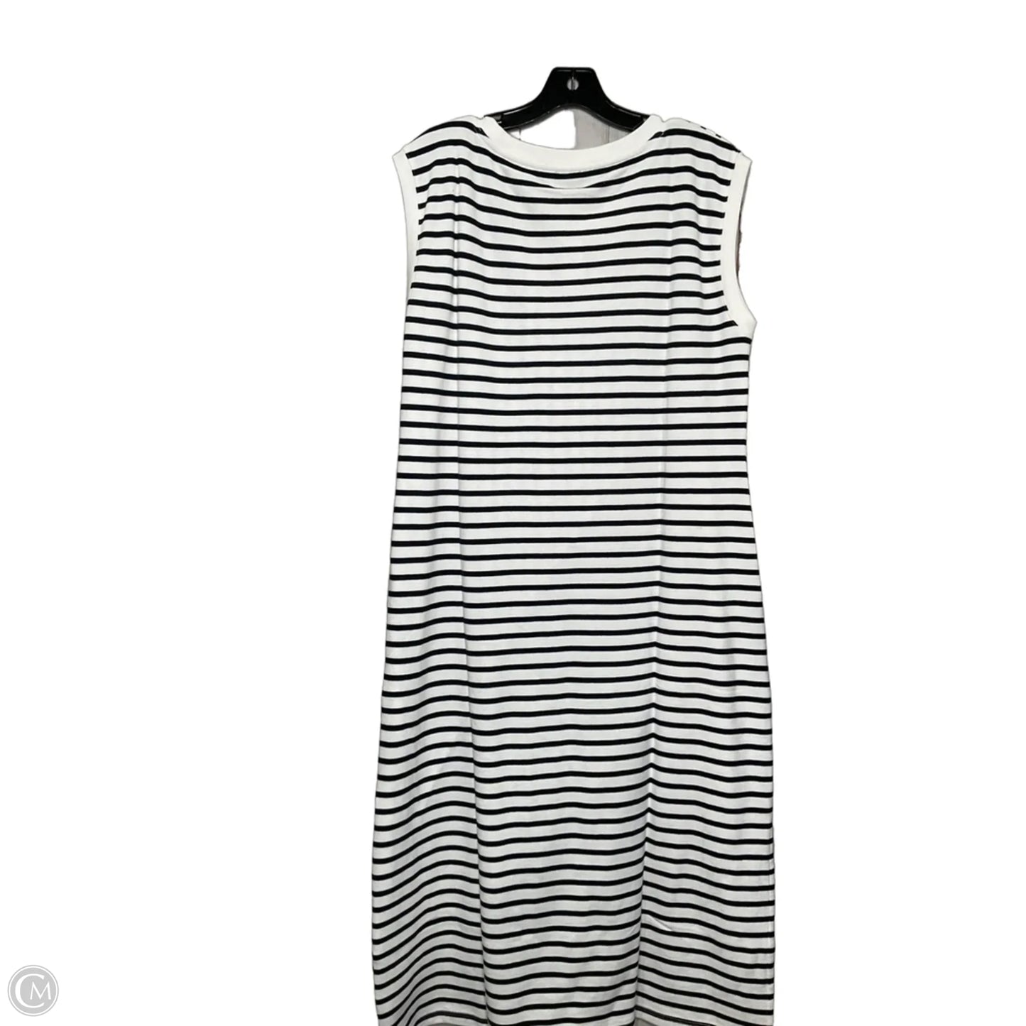 Dress Casual Midi By Talbots In Striped Pattern, Size: L