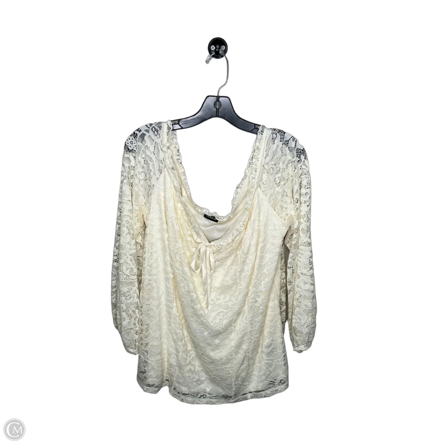 Top Long Sleeve By Torrid In Cream, Size: 2x