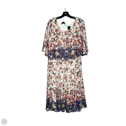 Dress Casual Midi By Gabby Skye In Floral Print, Size: 2x