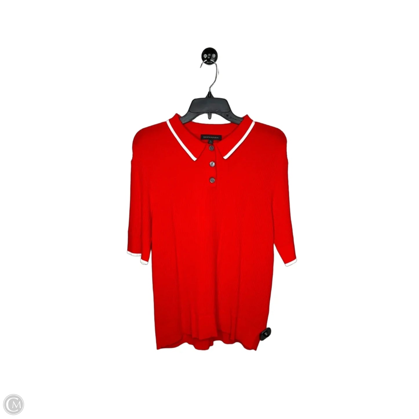 Top Short Sleeve By Banana Republic In Red, Size: Xl