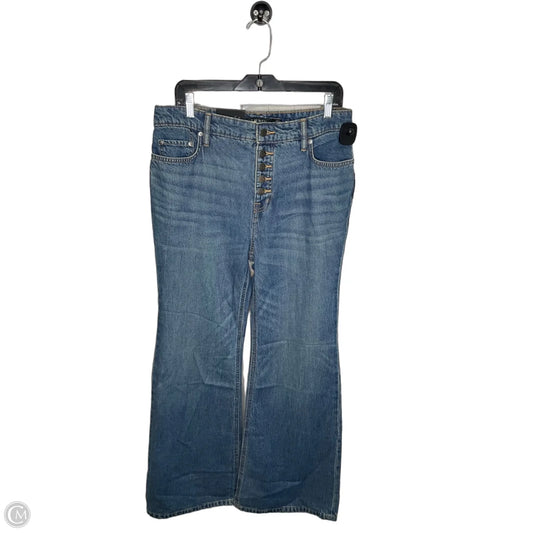 Jeans Flared By Lauren By Ralph Lauren In Blue Denim, Size: 10p