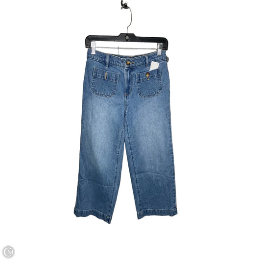 Jeans Cropped By Loft In Blue Denim, Size: 0