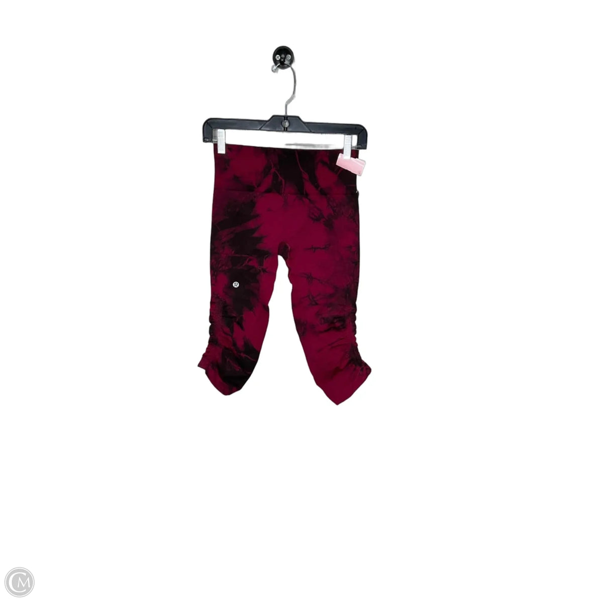 Athletic Capris By Lululemon In Black & Red, Size: 4