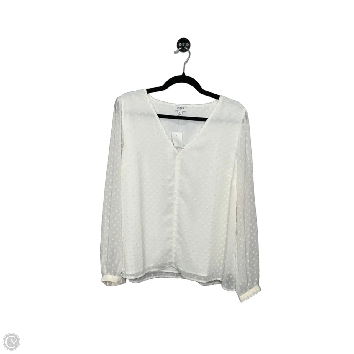 Top Long Sleeve By J. Crew In Cream, Size: L