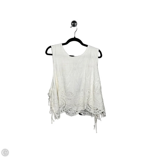 Top Sleeveless By Future Collective In Cream, Size: 2x