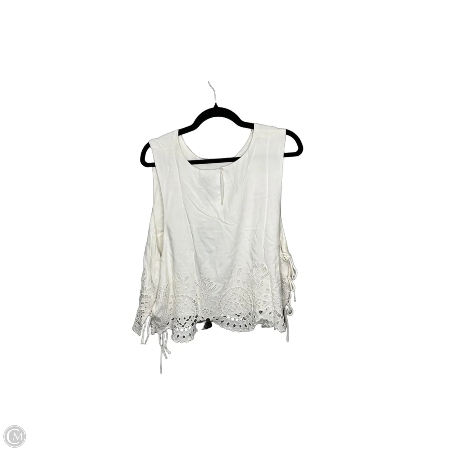 Top Sleeveless By Future Collective In Cream, Size: 2x