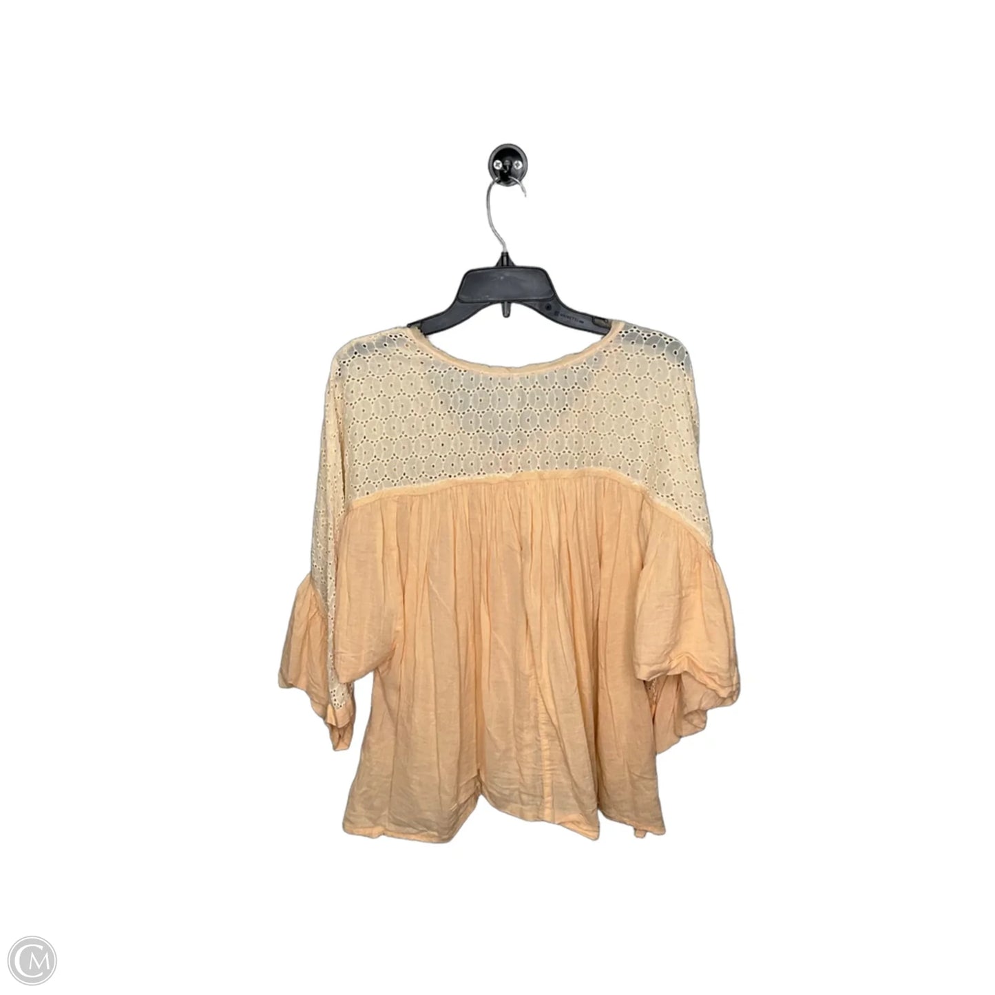 Top 3/4 Sleeve By Free People In Orange, Size: M