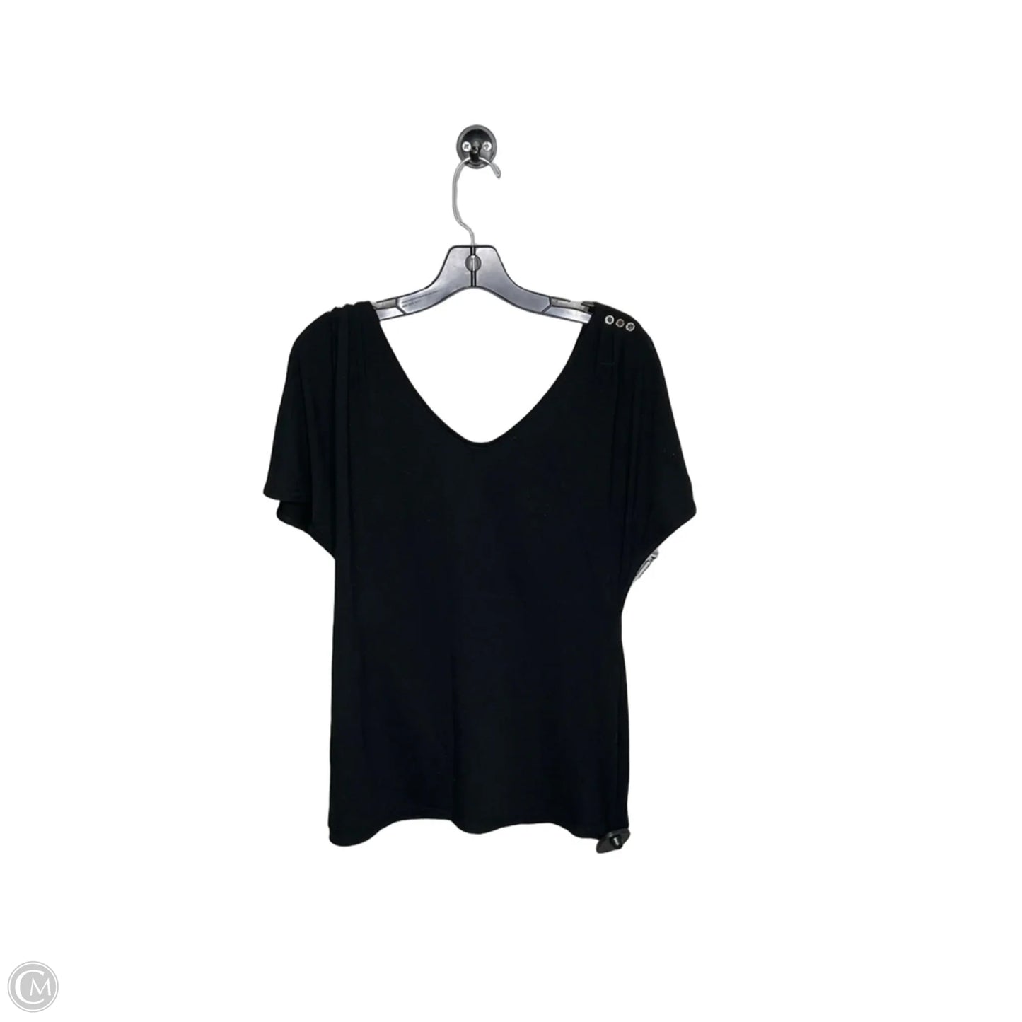 Top Short Sleeve By White House Black Market In Black, Size: M
