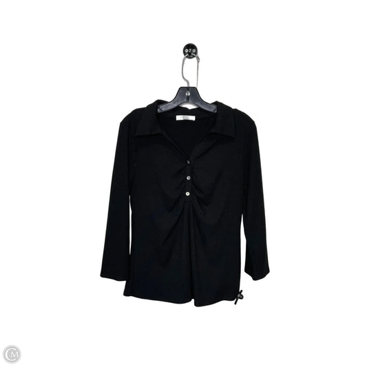 Top 3/4 Sleeve By Beacon Apparel In Black, Size: M