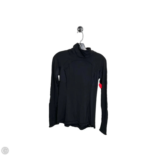 Athletic Top Long Sleeve Collar By Lululemon In Black, Size: 6
