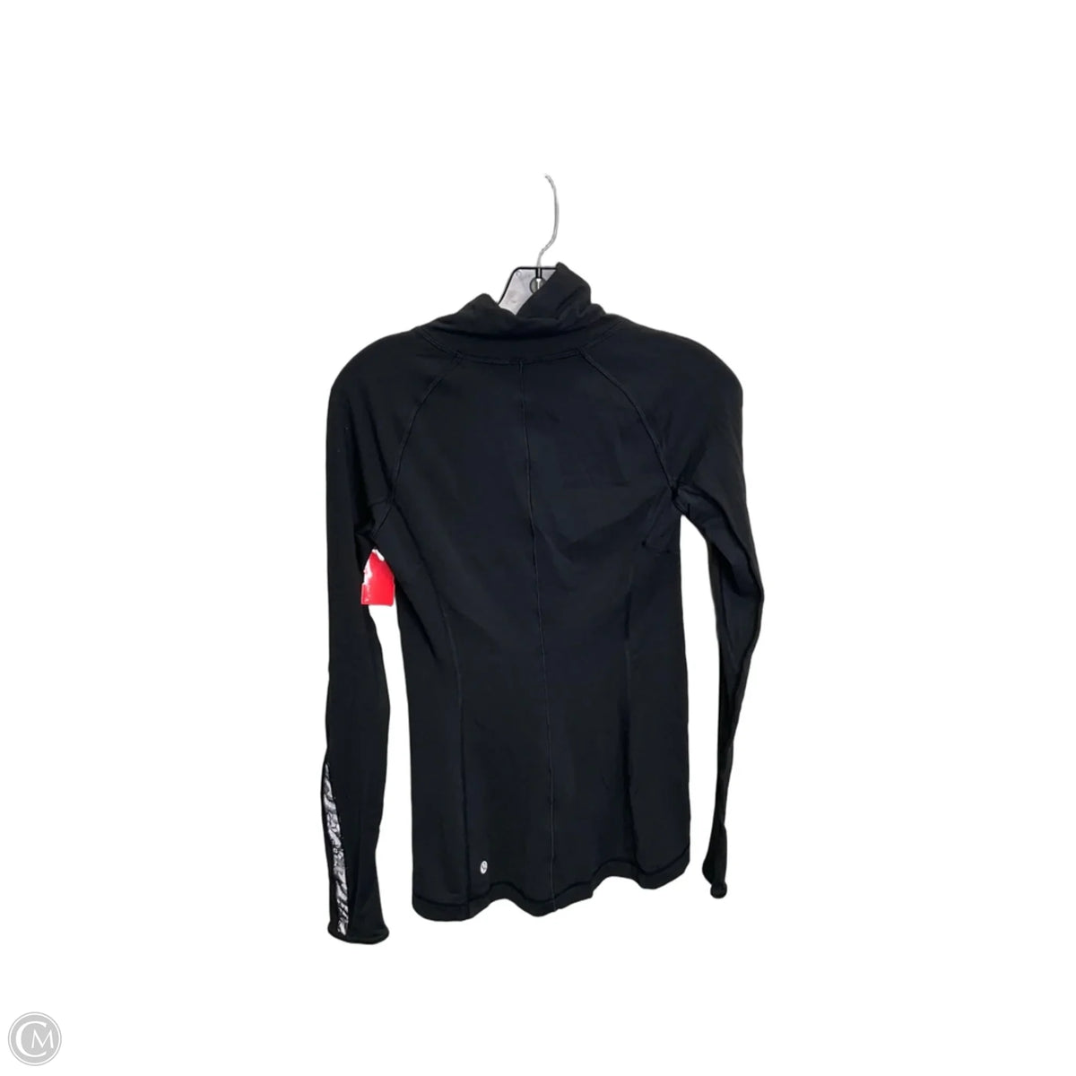 Athletic Top Long Sleeve Collar By Lululemon In Black, Size: 6