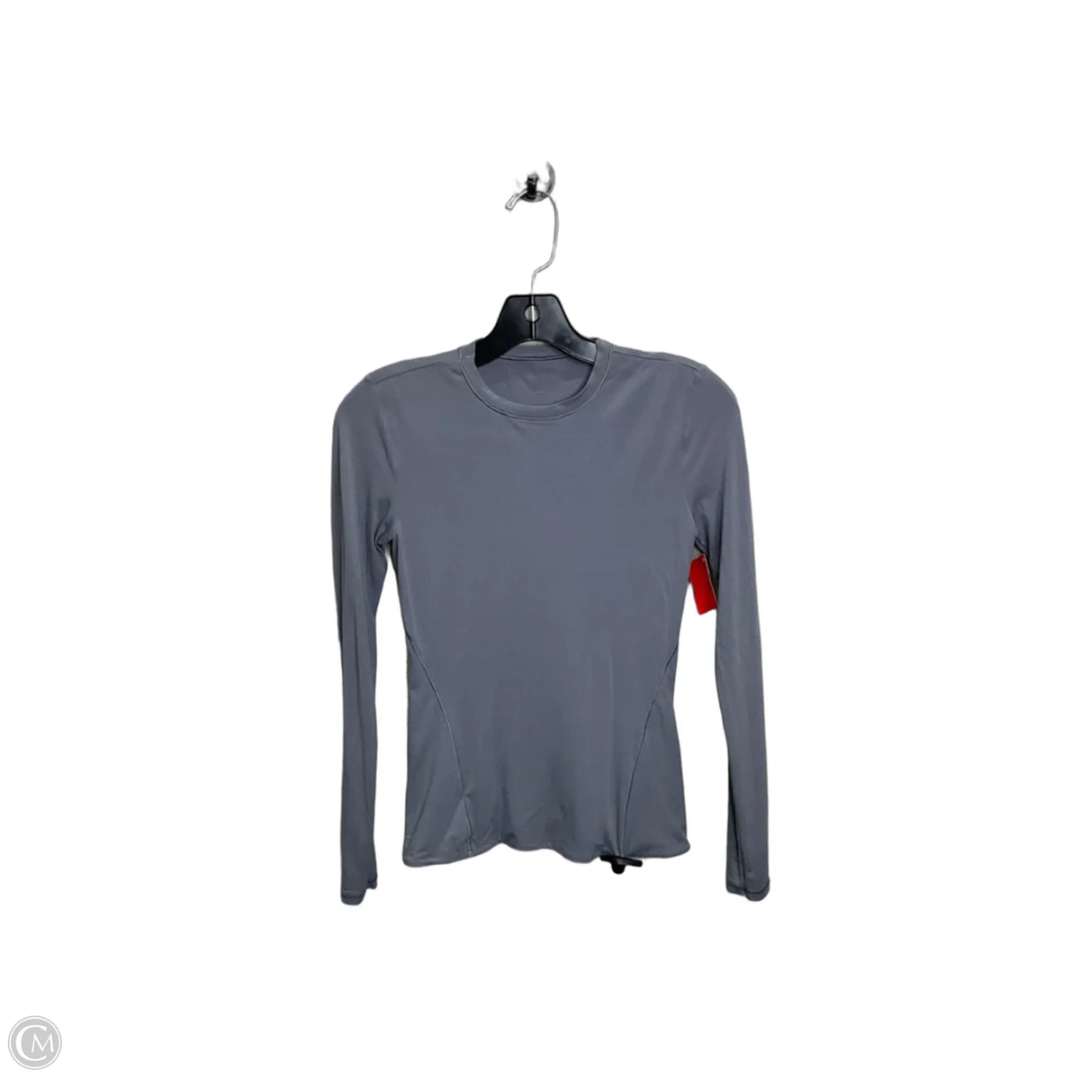 Athletic Top Long Sleeve Collar By Lululemon In Grey, Size: S
