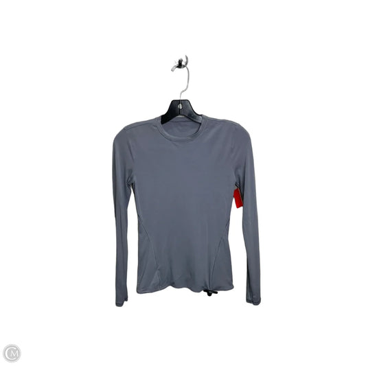 Athletic Top Long Sleeve Collar By Lululemon In Grey, Size: S