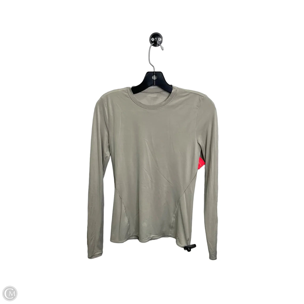 Athletic Top Long Sleeve Collar By Lululemon In Taupe, Size: S