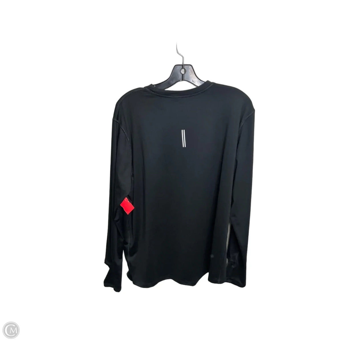 Athletic Top Long Sleeve Collar By Nike In Black, Size: Xl