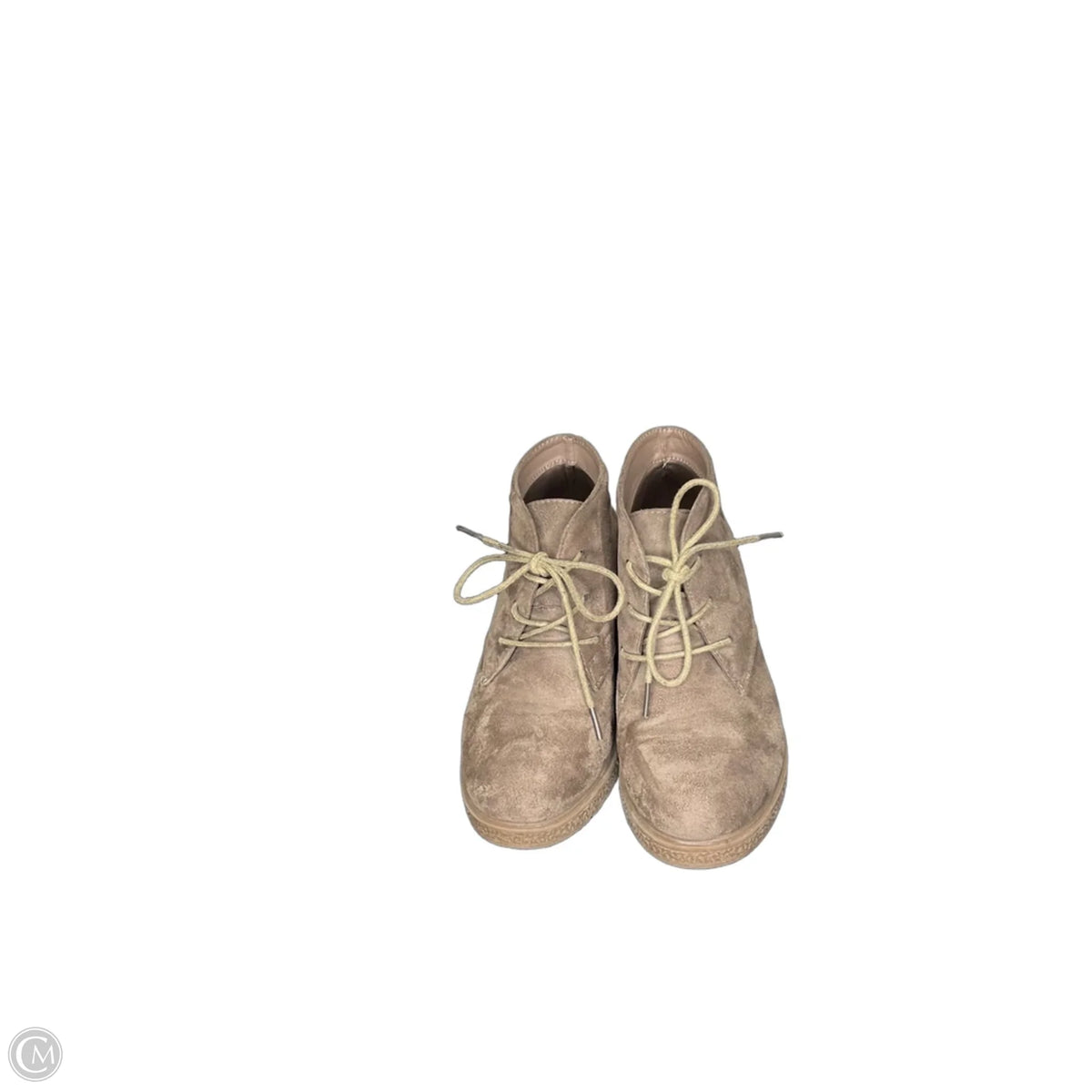 Boots Ankle Heels By Refresh In Taupe, Size: 6