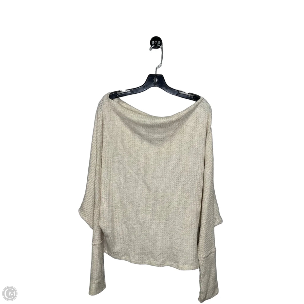 Top Long Sleeve By Elan In Cream, Size: M