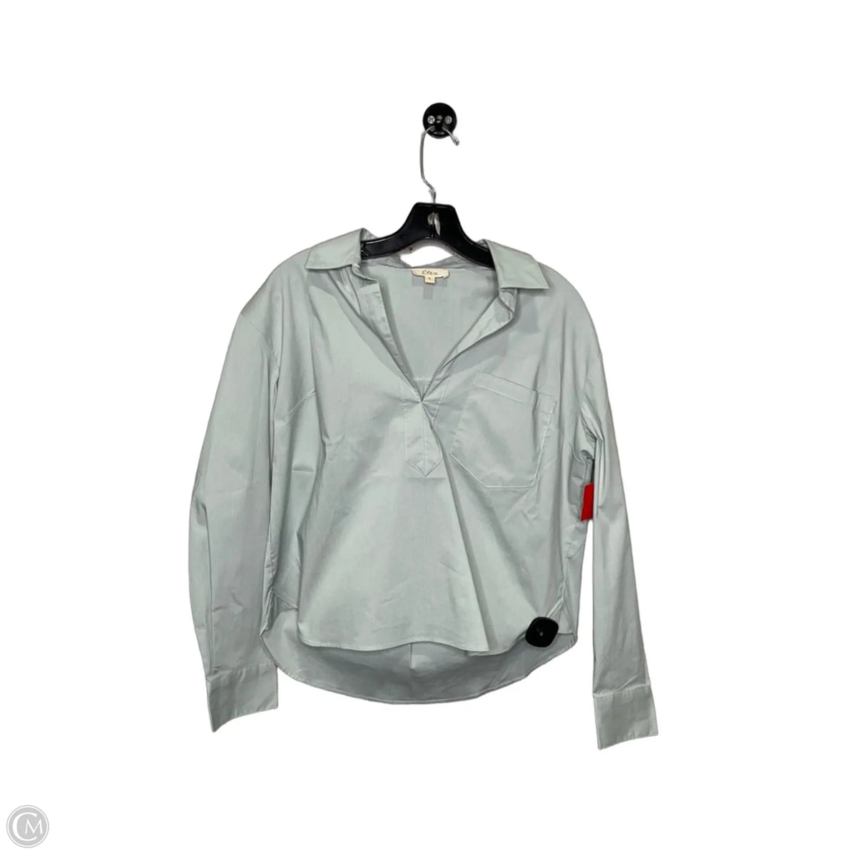 Top Long Sleeve By Elan In Green, Size: S