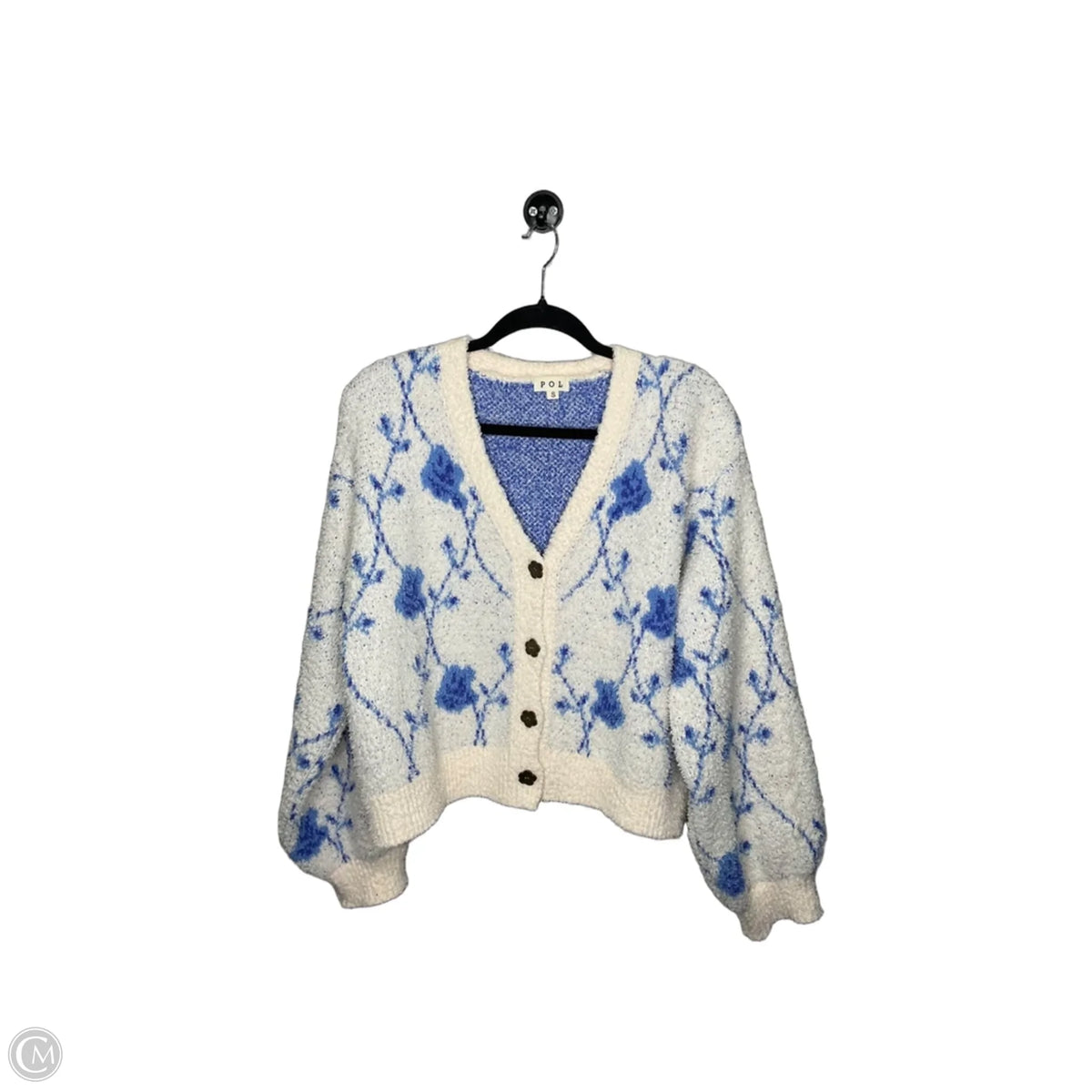 Cardigan By Pol In Blue & White, Size: S