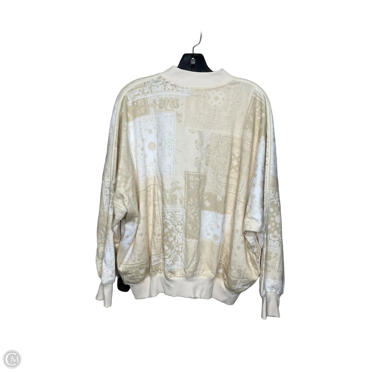 Athletic Top Long Sleeve Crewneck By Fabletics In Tan, Size: M