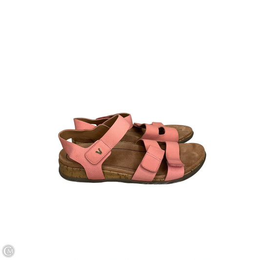 Sandals Flats By Clothes Mentor In Pink, Size: 7.5