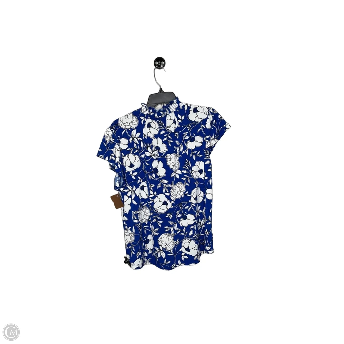 Top Short Sleeve By Adrianna Papell In Blue, Size: Xl