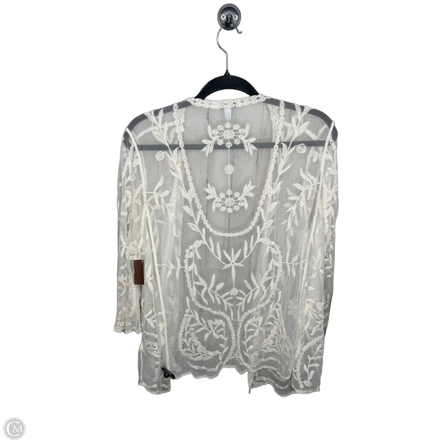 Kimono By Nina Leonard In Cream, Size: 1x