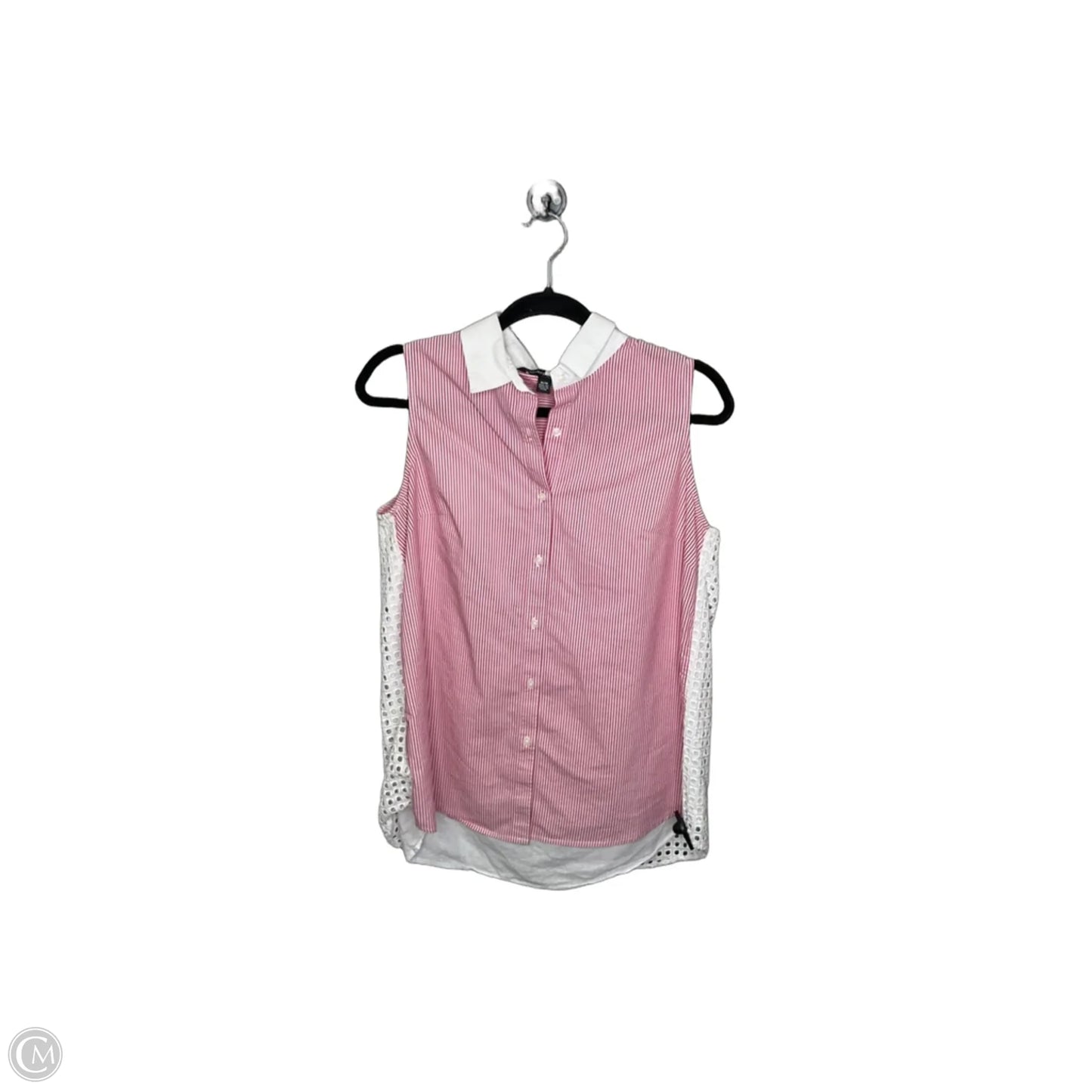 Top Sleeveless By Clothes Mentor In Red & White, Size: M