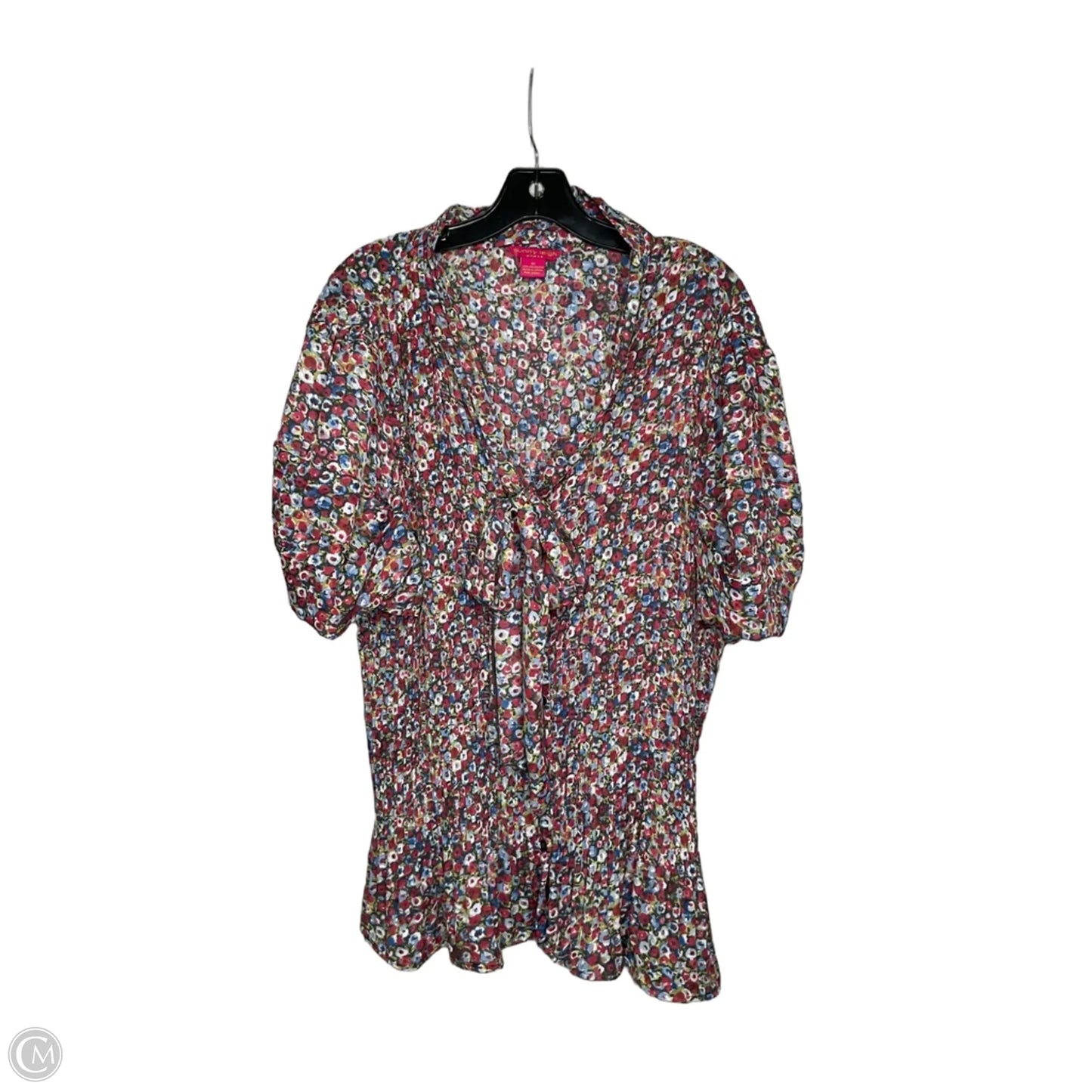 Top Short Sleeve By Sunny Leigh In Floral Print, Size: 3x