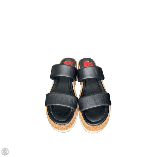 Sandals Heels Wedge By Steve Madden In Black, Size: 8.5