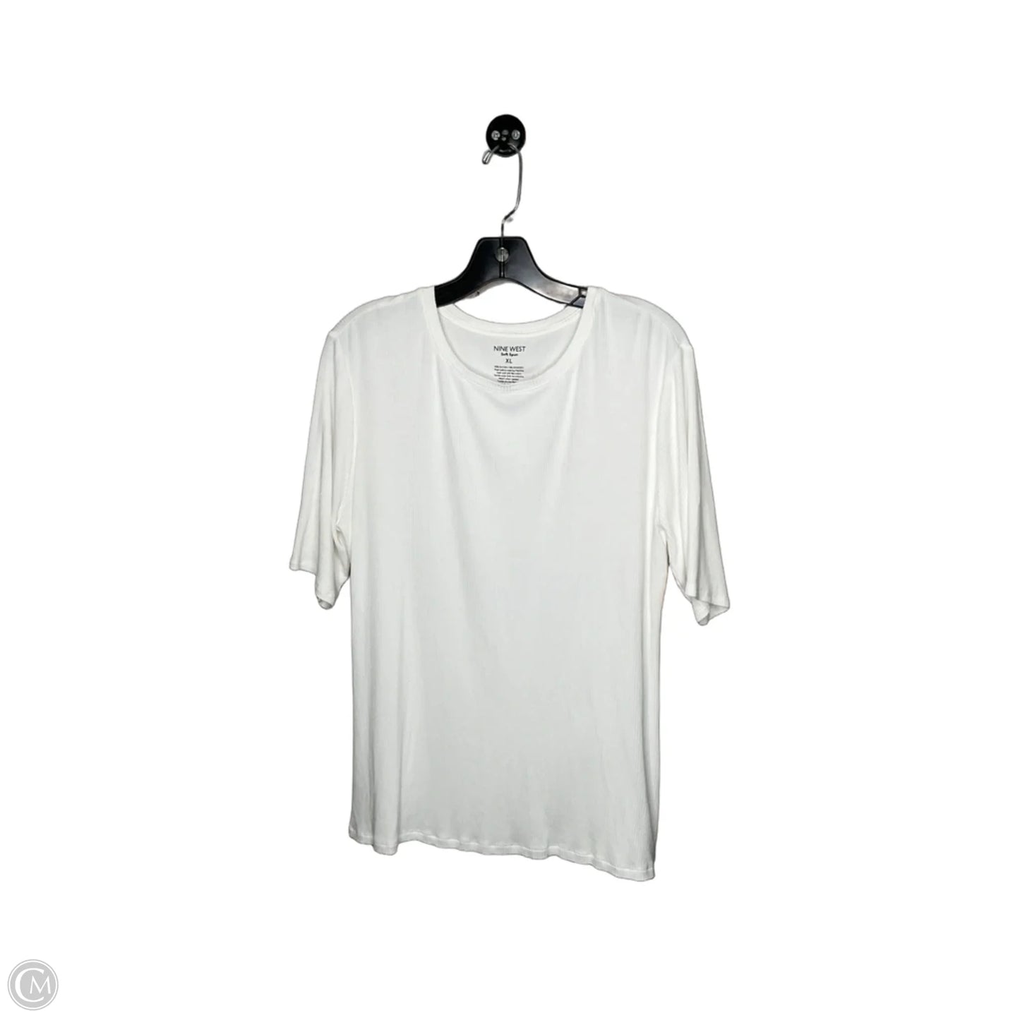 Top Short Sleeve By Nine West In White, Size: Xl