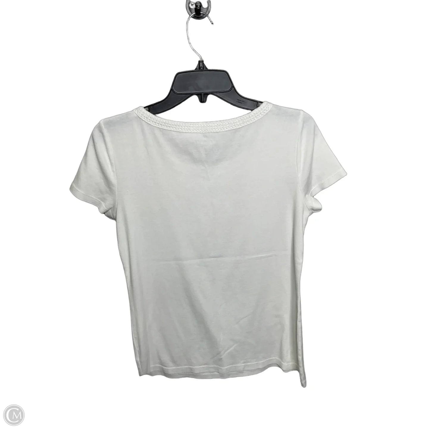 Top Short Sleeve By Talbots In White, Size: M