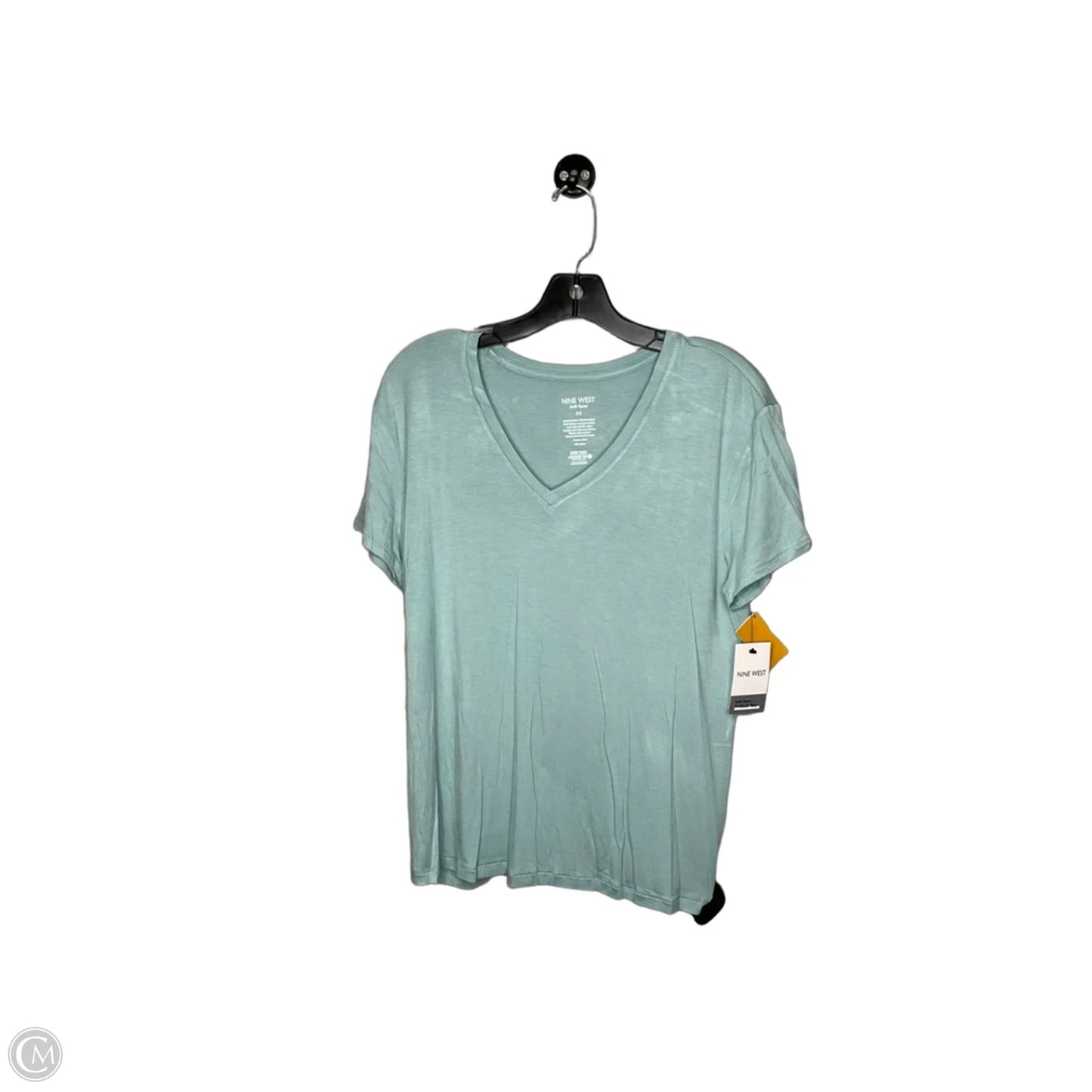 Top Short Sleeve Basic By Nine West In Green, Size: M