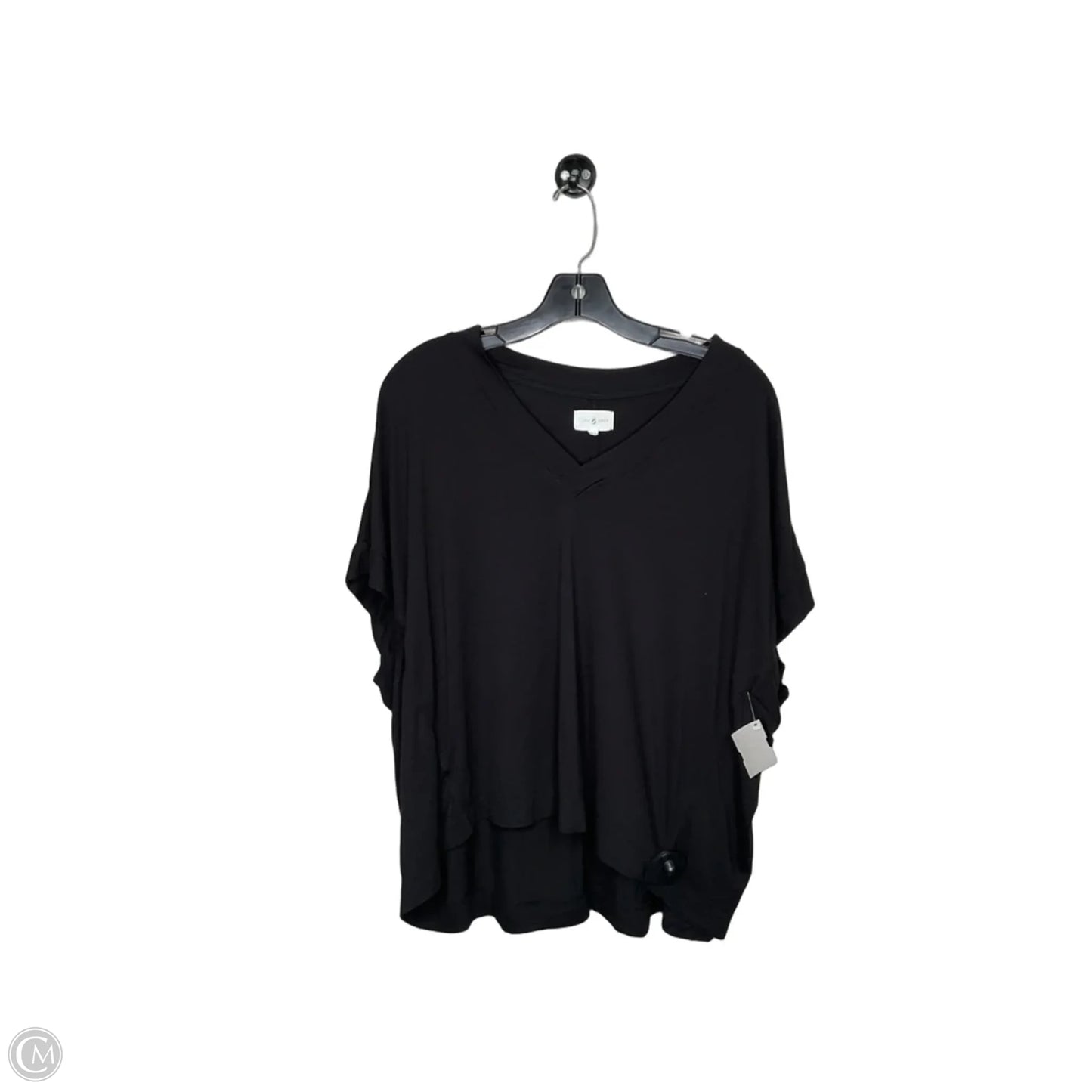Top Short Sleeve By Lou And Grey In Black, Size: M