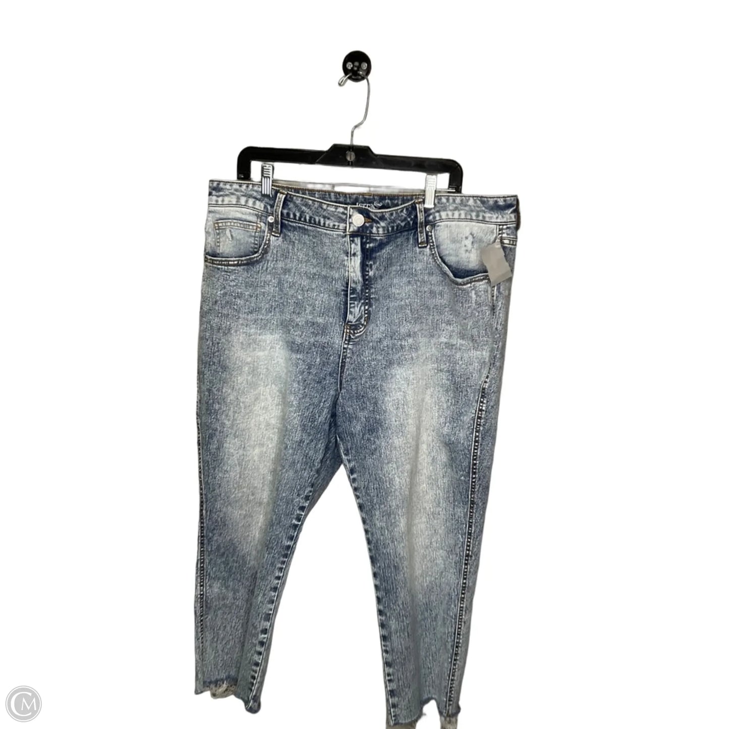 Jeans Straight By Terra & Sky In Blue Denim, Size: 18