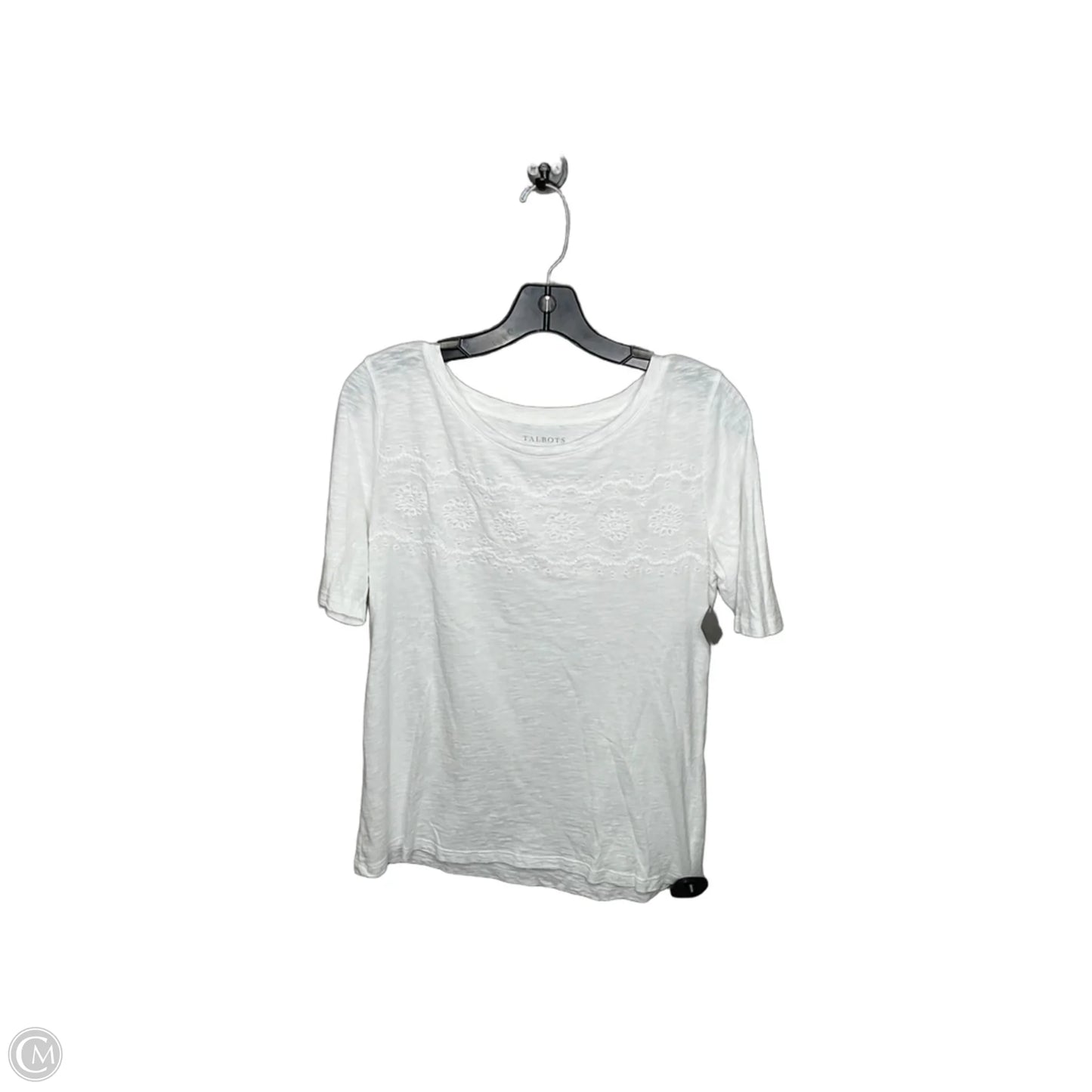 Top Short Sleeve By Talbots In White, Size: S