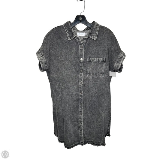 Dress Casual Midi By Bluivy In Black Denim, Size: M