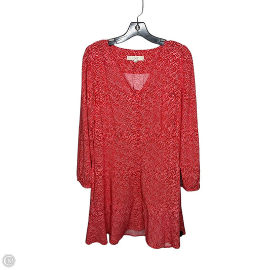 Dress Casual Midi By Loft In Red, Size: S