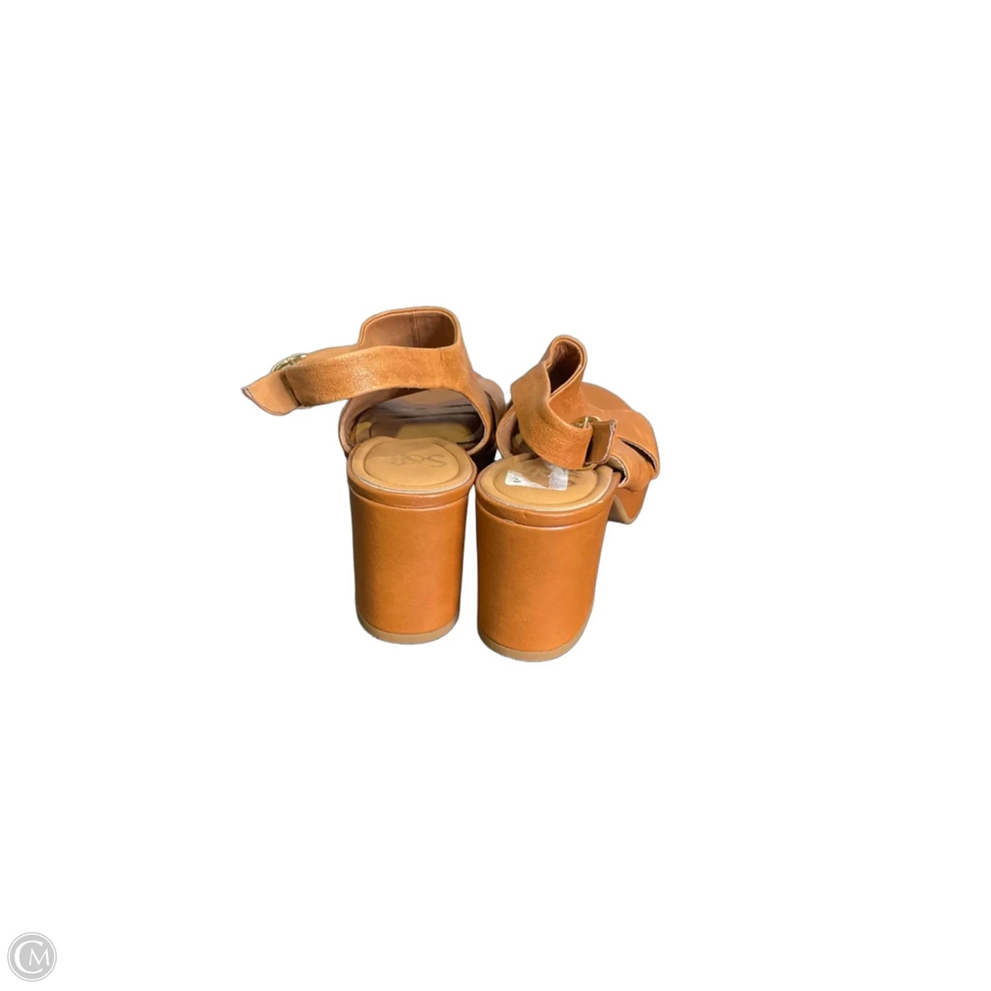 Sandals Heels Block By Sofft In Brown, Size: 7.5