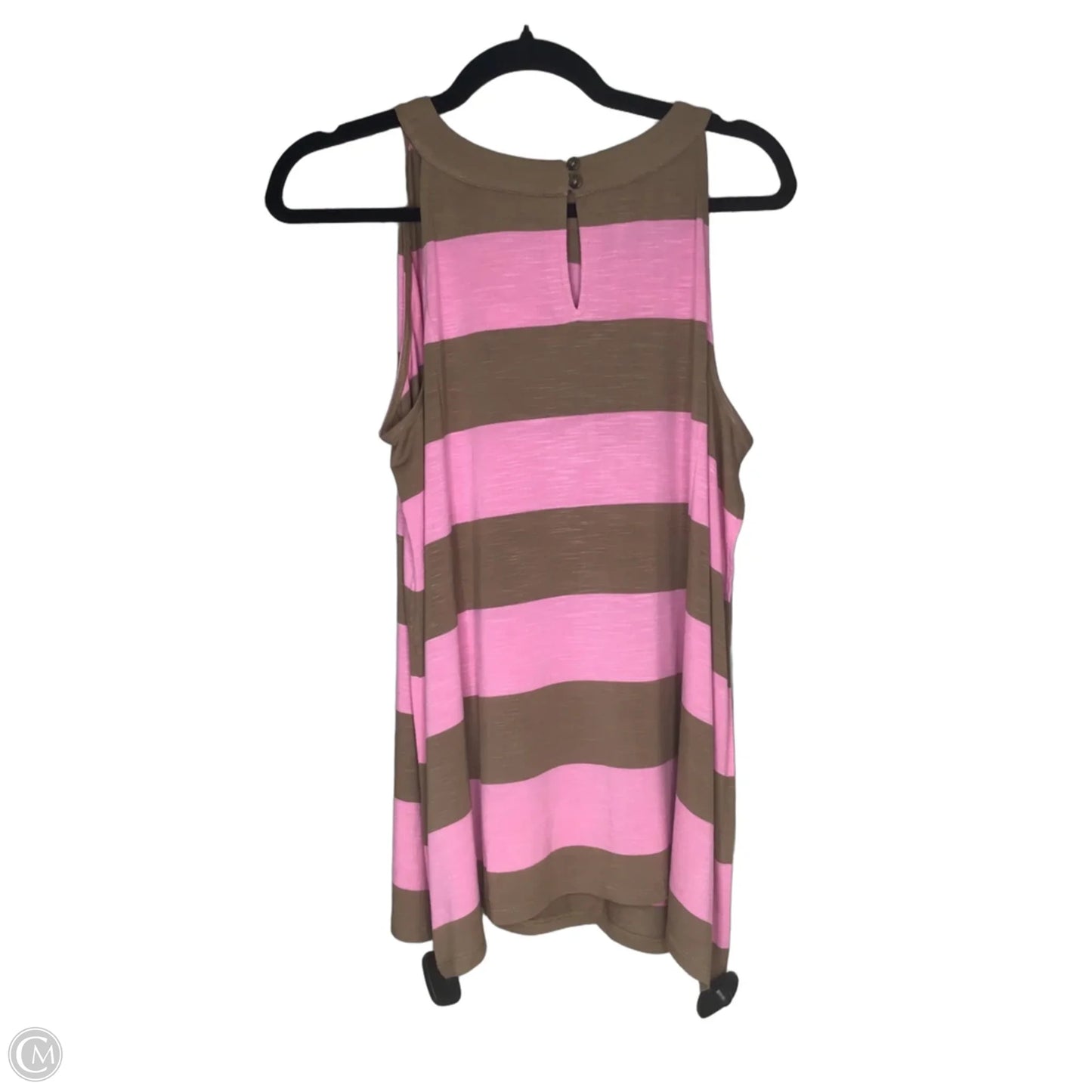Top Sleeveless By J. Jill In Pink & Tan, Size: L