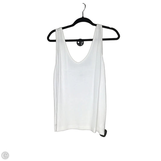 Top Sleeveless By Cabi In White, Size: L
