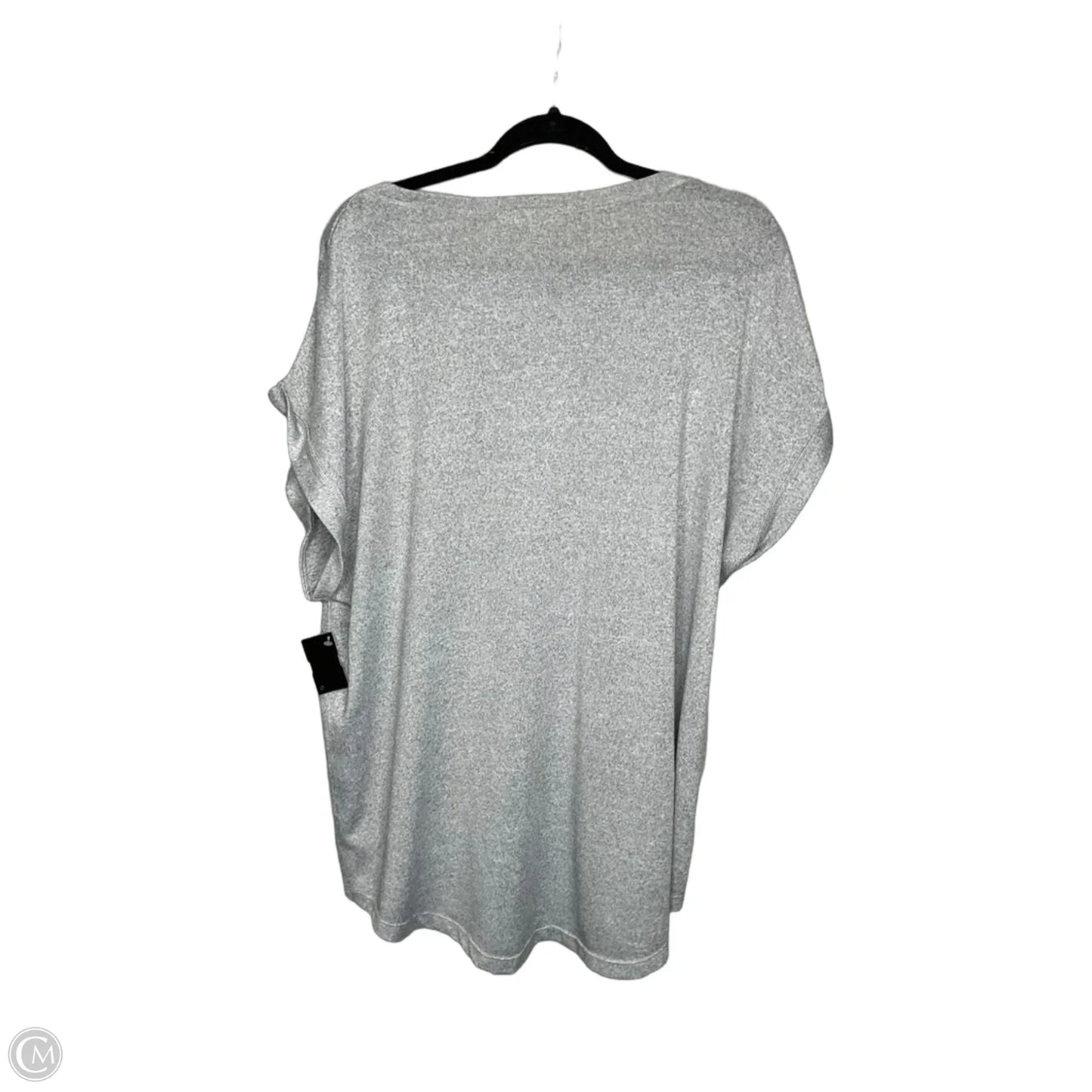 Top Short Sleeve By Indigo Soul In Grey, Size: 2x