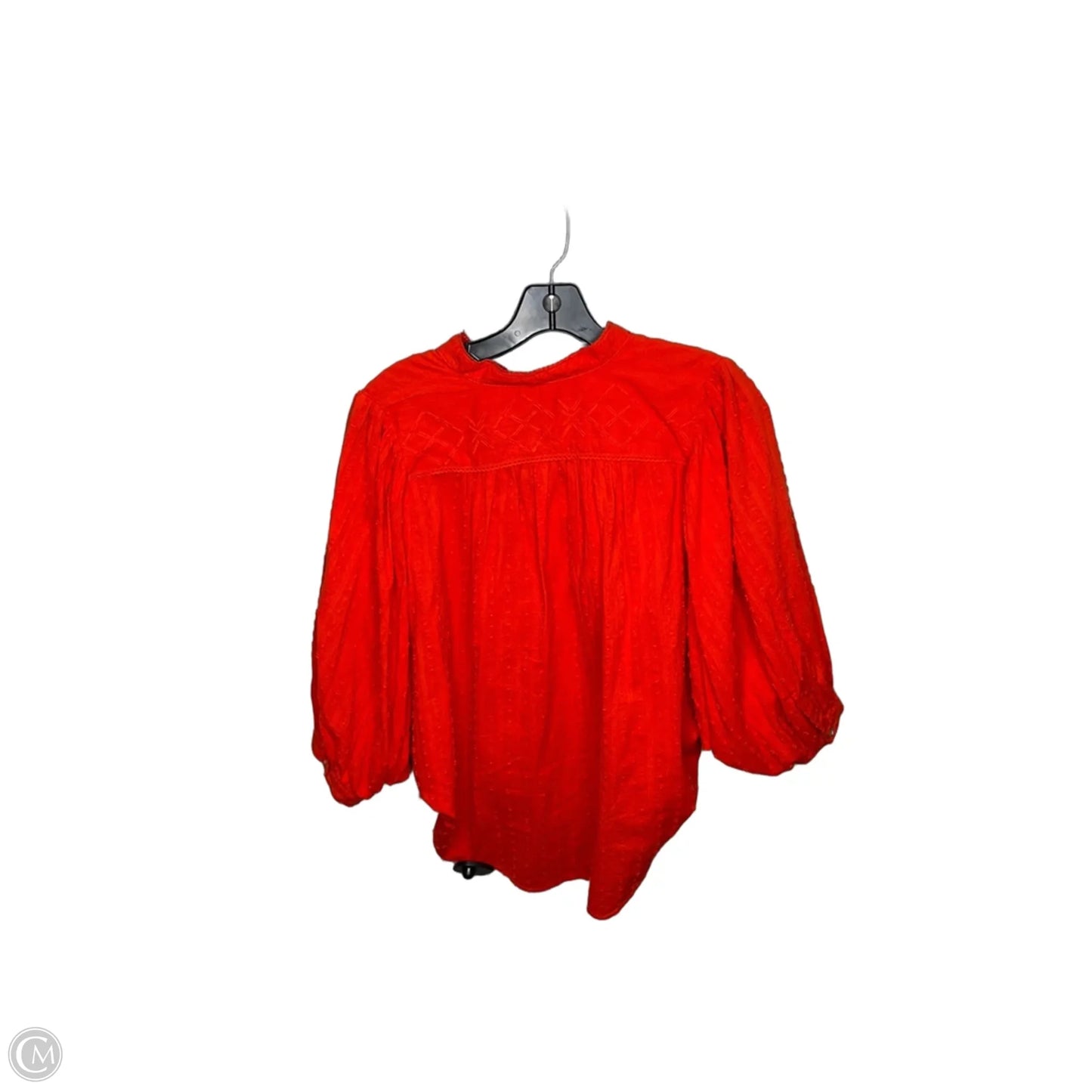 Top Short Sleeve By Anthropologie In Orange, Size: Xs