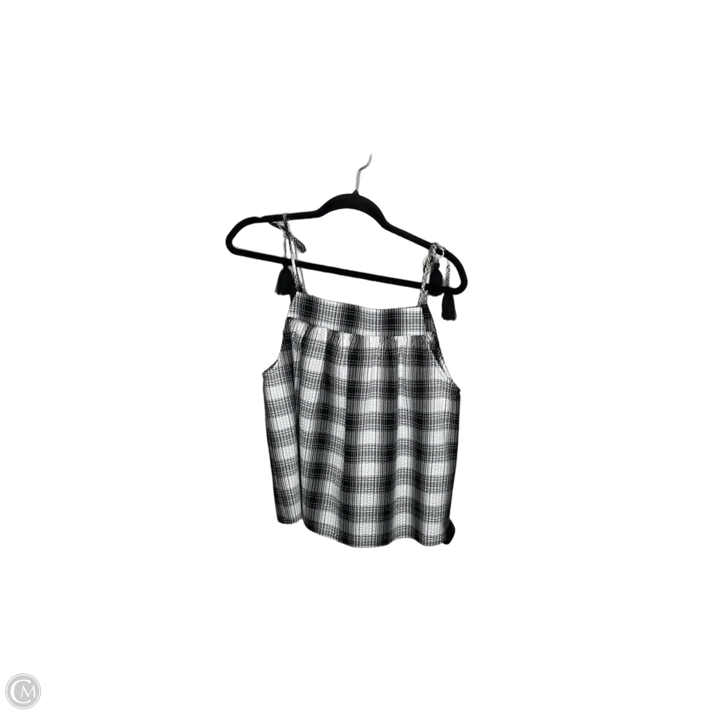 Top Sleeveless By Steve Madden In Plaid Pattern, Size: M