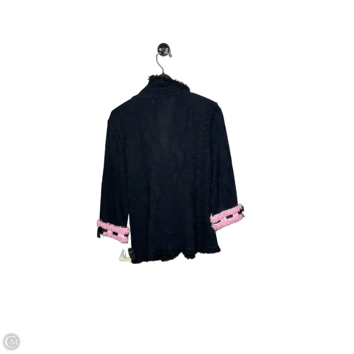 Blouse 3/4 Sleeve By Clothes Mentor In Black & Pink, Size: S