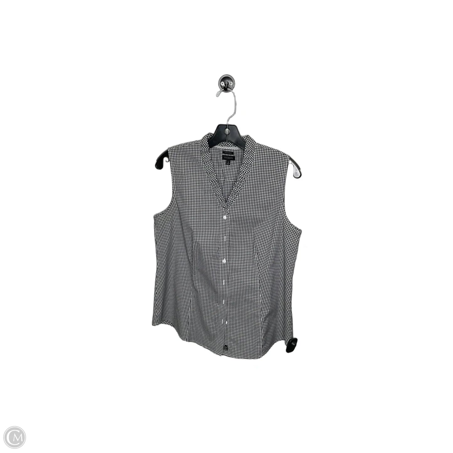 Top Sleeveless By Talbots In Black & White, Size: M
